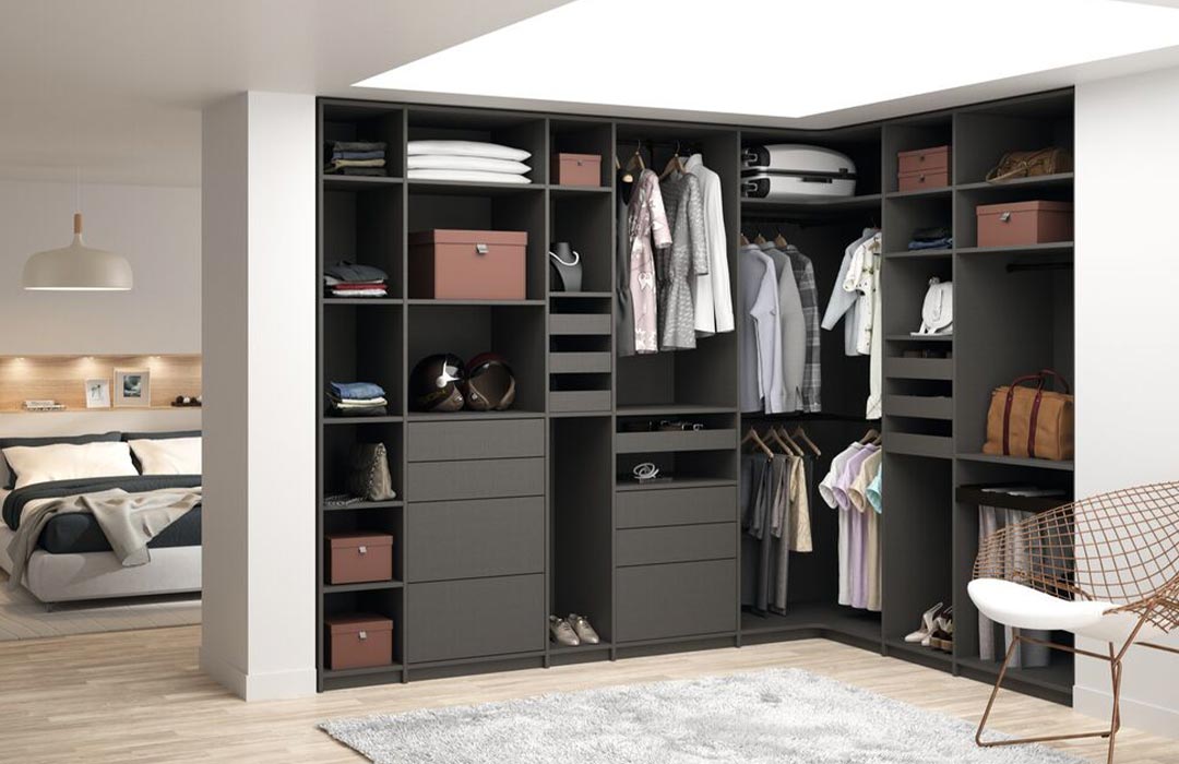 rangements suite parentale dressing en L