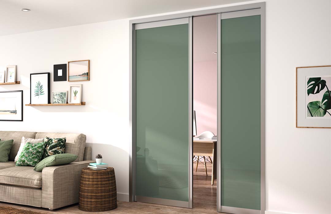 séparation coulissante verte