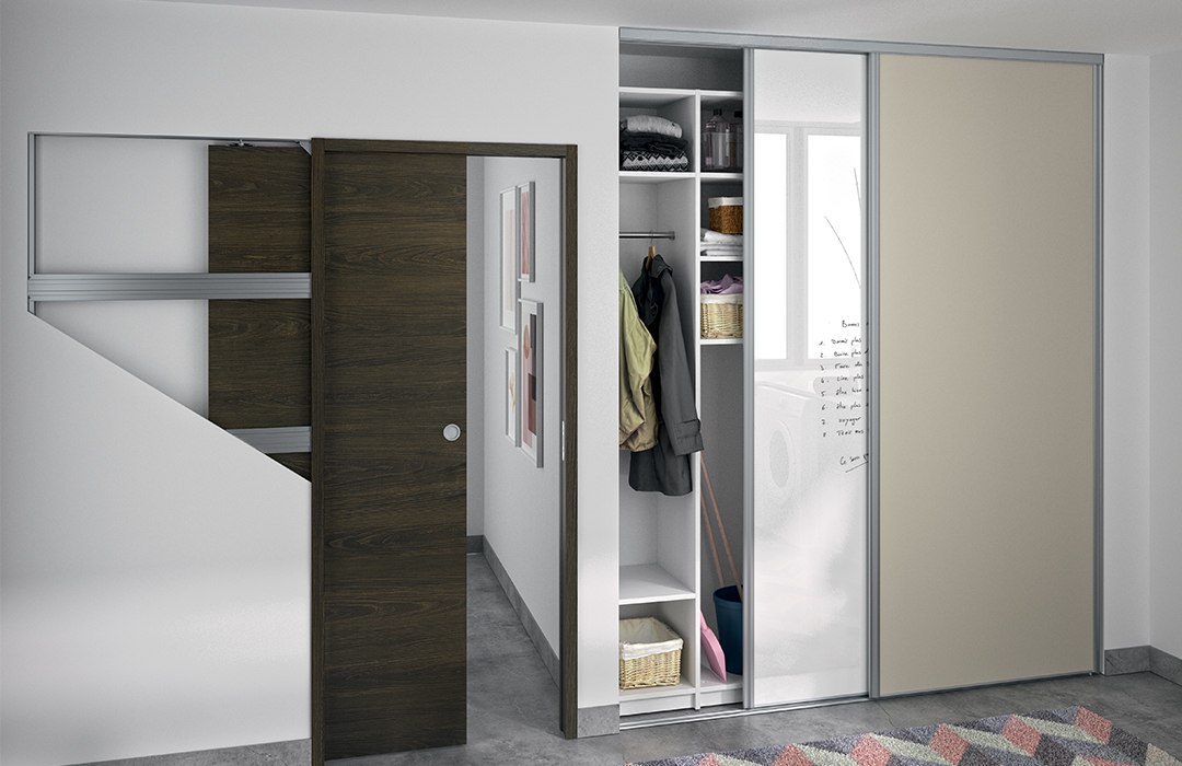 porte d'intérieur coulissante et porte de placard coulissante