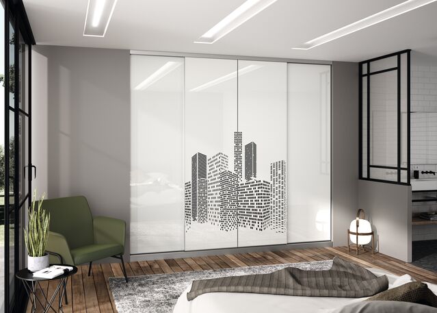 chambre au style industriel urbain