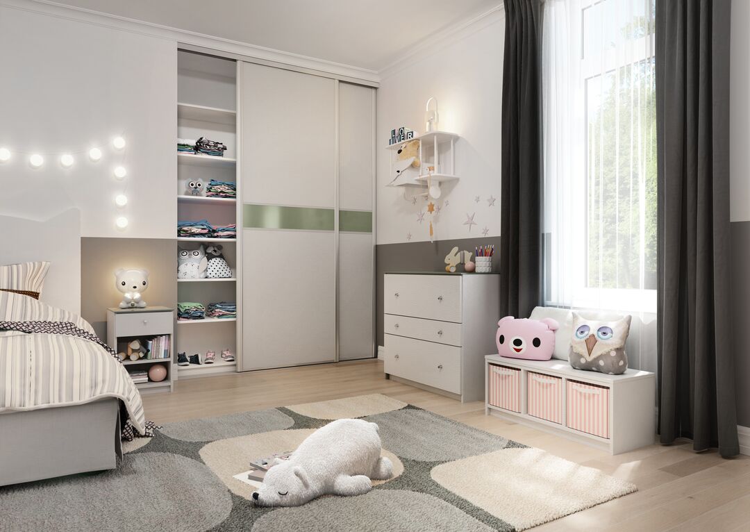 Placard coulissant frise - chambre enfant