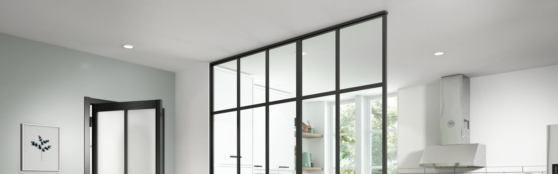 Verrière atelier intérieur 3 carreaux H108xL112mm Noir - le Club