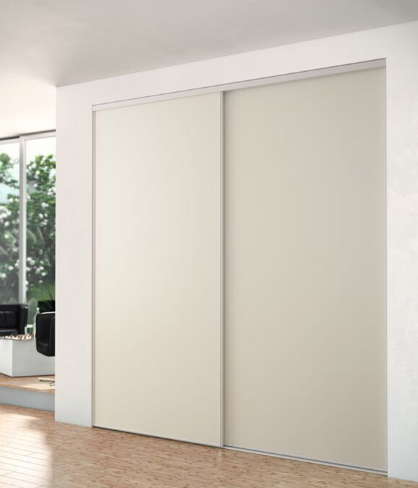 Kit Complet Portes Coulissantes Placard - Blanc, Dimensions 250 Cm H X 150 Cm L - Fabrication Française