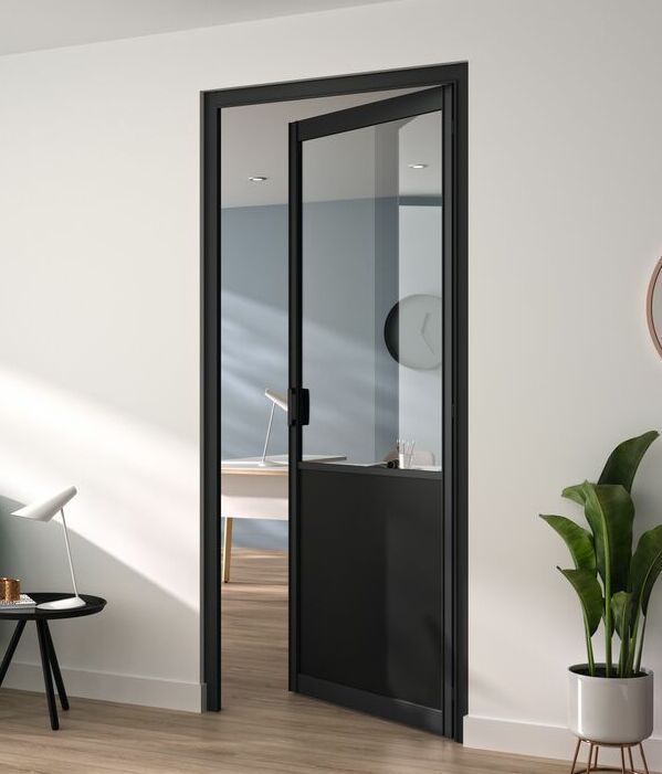 Bloc-Porte Atelier Camden - Gris Anthracite et Plomb lisse