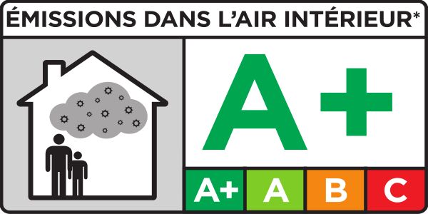 Logo emissions dans l'air intérieur A+